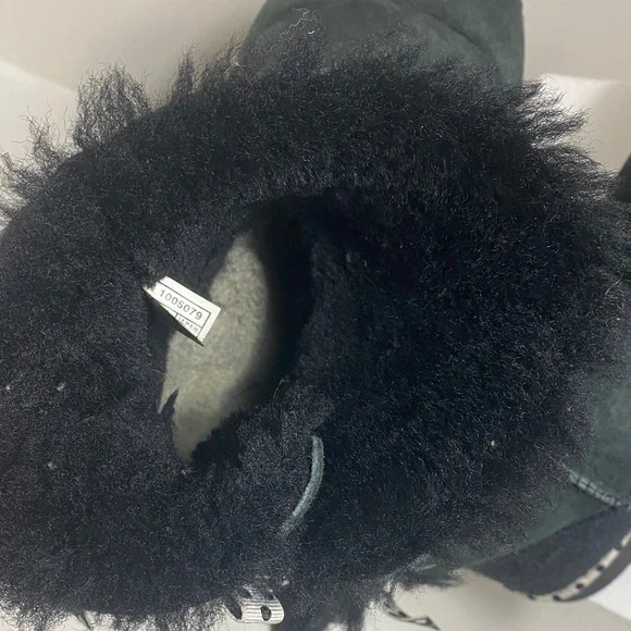 UGG Black Ankle Boots with Fur Lining - Picture 9 of 9